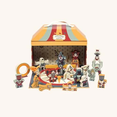 VINTAGE CIRCUS HOUTEN FIGURENSET