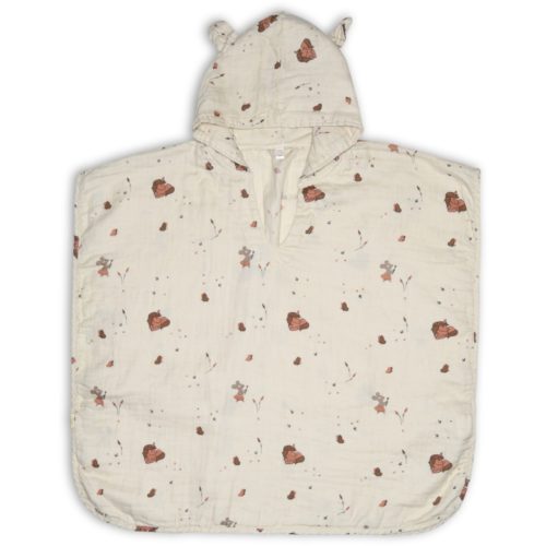 Flor poncho-creme eenhoorn