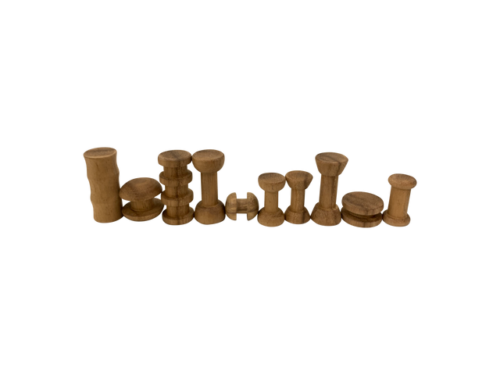 Mini houten Spoel Set Suar / 10 stuks