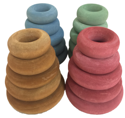 Aardetinten Ringen / 20 stuks