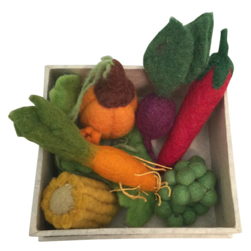 Mini groenteset in kist