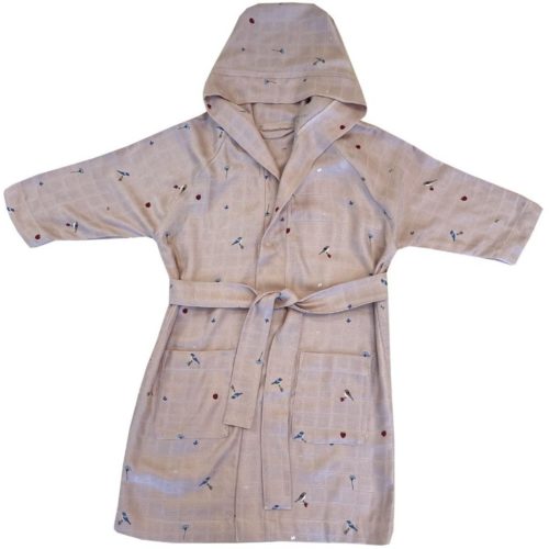 Everly mousseline badjas Bloem/vogel 3-4jaar