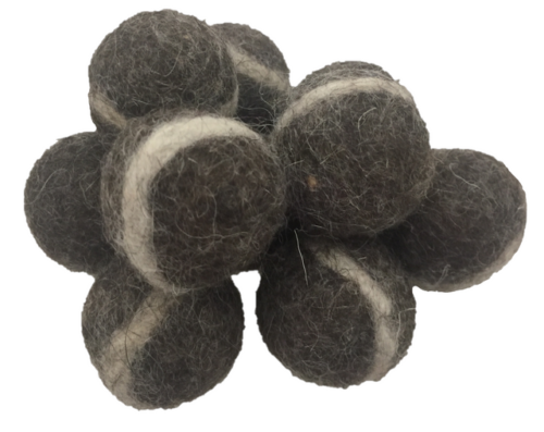 Donkergrijze Vilten Rock Ballen 3.5cm/20st.