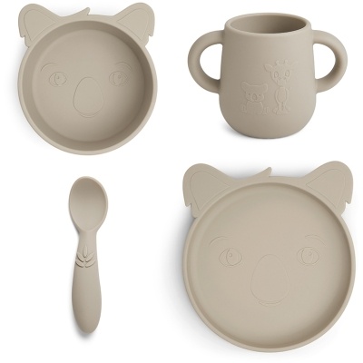 Lykke siliconen eetset 4-pack Koala