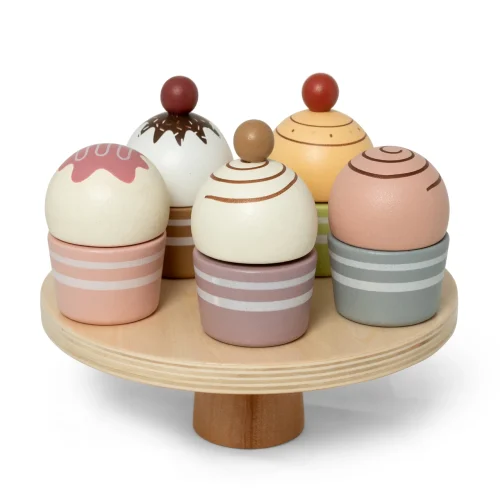 Cupcakes op cake standaard