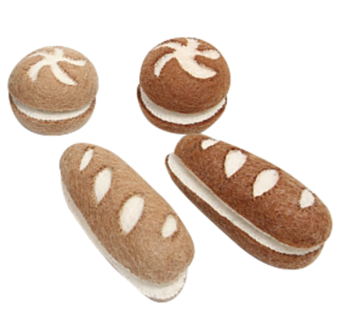 Baguettes en broodjes, gehalveerd / 8-delig