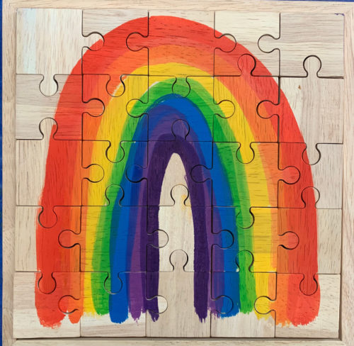 Felle kleuren Regenboog Puzzle / 25 stuks