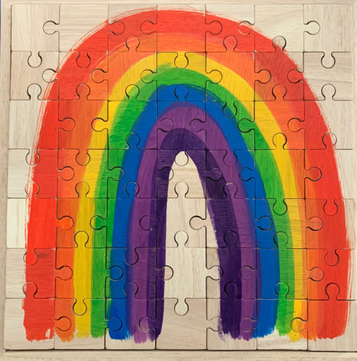 Felle kleuren Regenboog Puzzle / 49 stuks