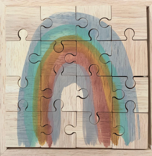 Aardetinten Regenboog Puzzle / 16 stuks