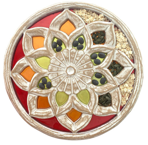 Mandala bord-bloemen groot