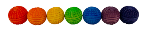 Mini Regenboog Eikelballen / 7 stuks