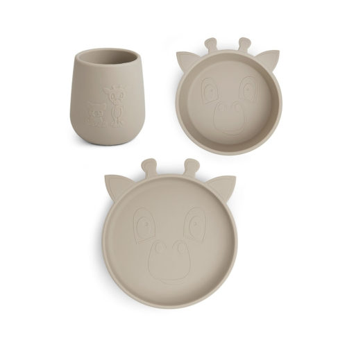 Judi siliconen eetset 3-pack Giraf