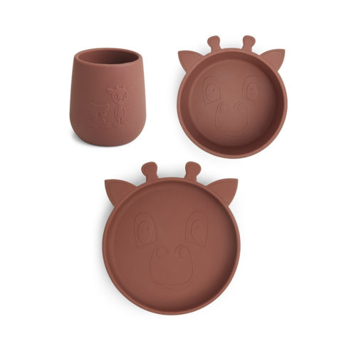 Judi siliconen eetset 3-pack Giraf