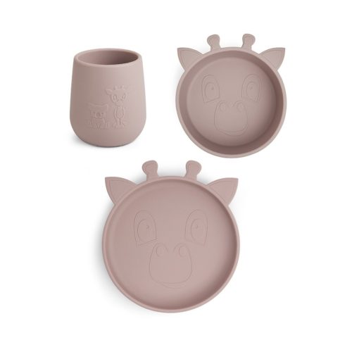 Judi siliconen eetset 3-pack Giraf