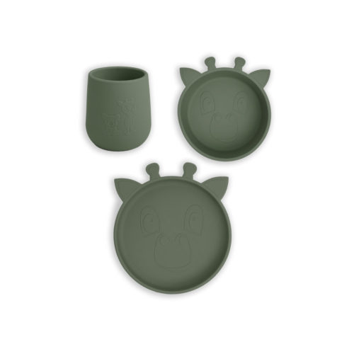 Judi siliconen eetset 3-pack Giraffe