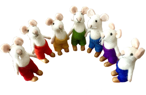 Regenboog Muizen / 7 stuks