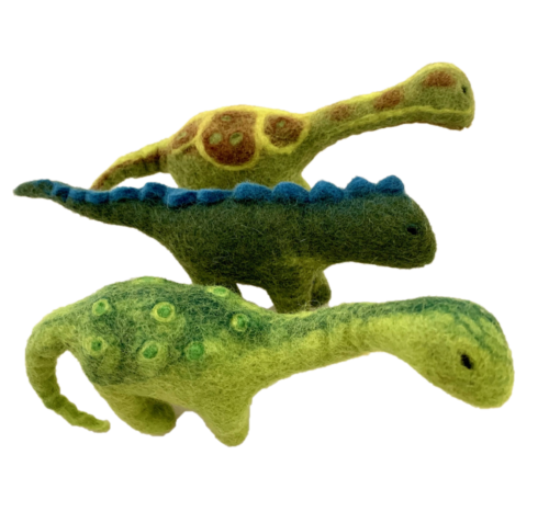 Middelgroot Gestippelde Dinosaurussen / 3 stuks