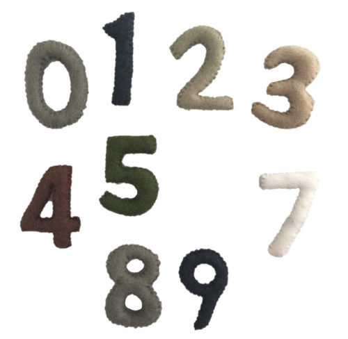 Numbers Naturel 0-9 7cm H