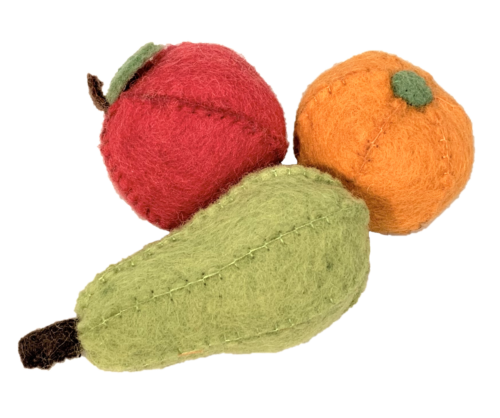 Fruit appel, peer en sinaasappel