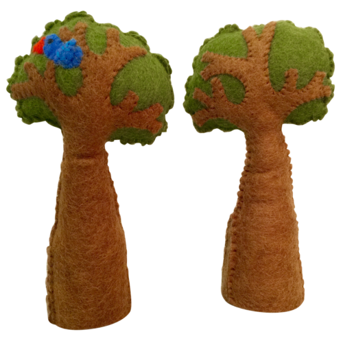 Boom met vogel / 2-delig