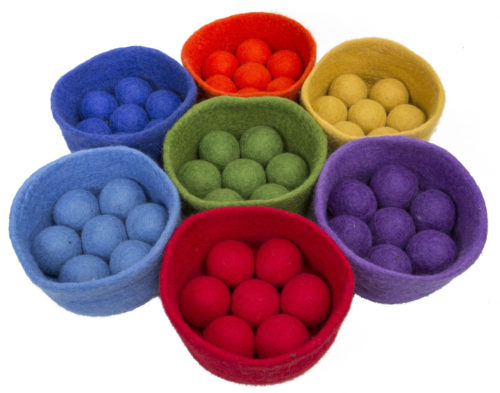 Regenboog ballen- en schaaltjesset / 56-delig, 3+