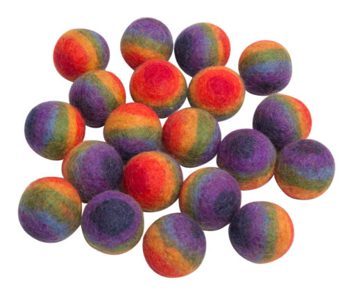 Regenboogballen 3,5 cm / 20-delig