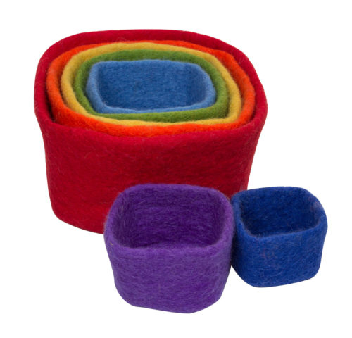 Stapel Kubussen Regenboog / 7 stuks