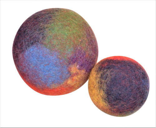 Gemarmerde regenboogballen / 2-delig