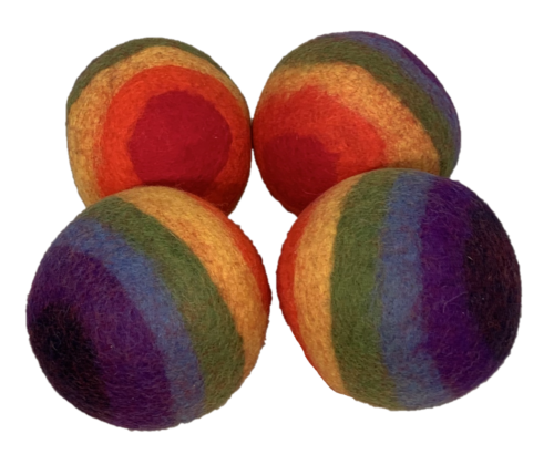 Regenboog Ballen 12.5cm/4 st groot
