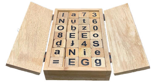Halve set letters en cijfers