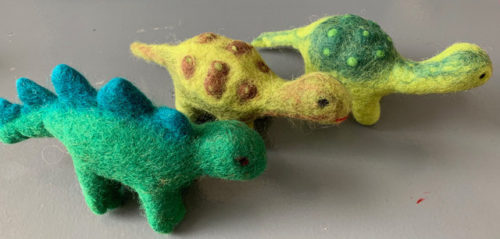 Klein Gestippelde Dinosaurussen / 3 stuks