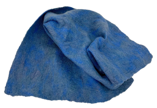Groot Nuno vilten speeldoek in blauwtinten