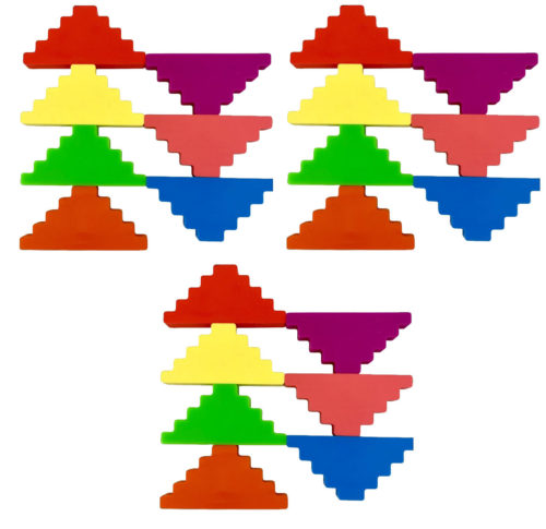 Siliconen trapvormige blokken / 21 stuks