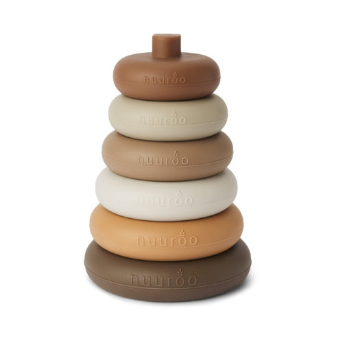 Sasha silicone activity toy-Bruine kleurenmix
