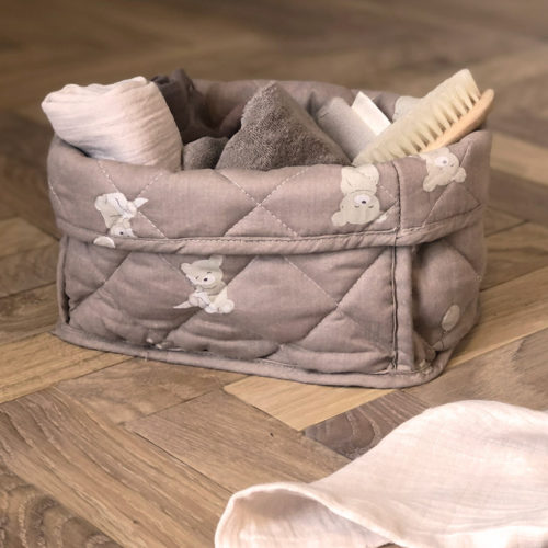 Kres gewatteerd opbergmandje Teddy groot