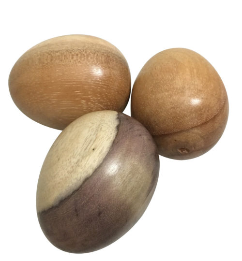Houten eieren / 6 stuks