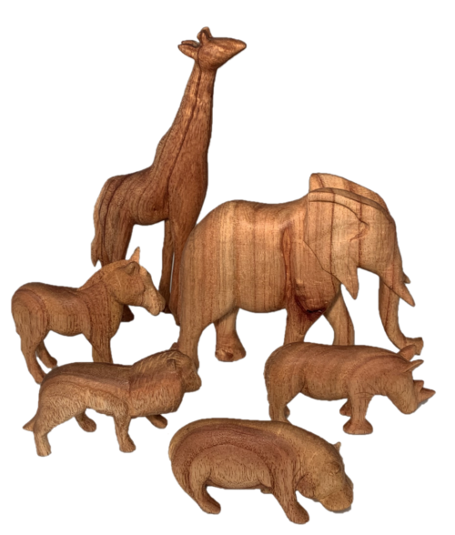 Afrikaanse dieren naturel / 6-delig