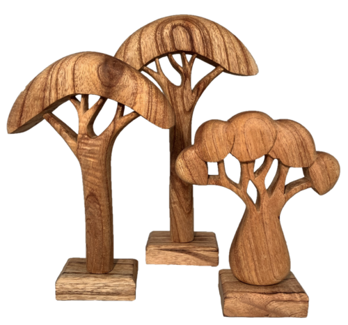 Afrikaanse bomen naturel / 3-delig