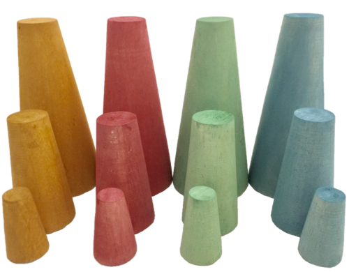 Aardetinten Stapel Kegels / 12 stuks