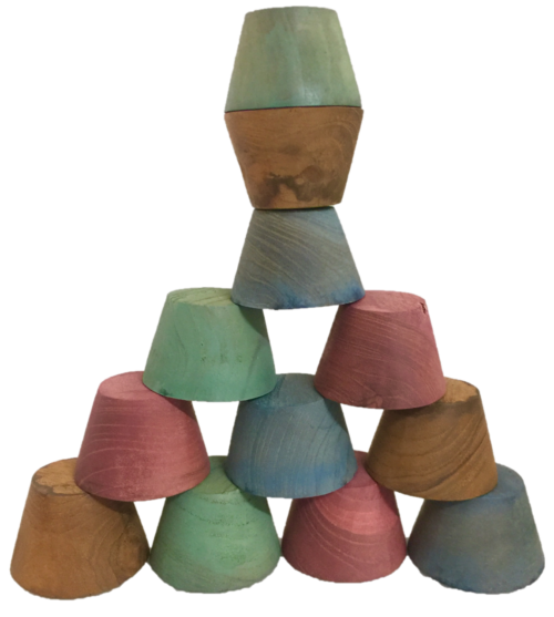 Aardetinten Schaaltjes / 12 stuks
