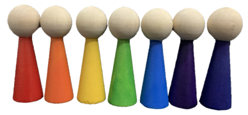 Regenboog Mensen / 7 stuks