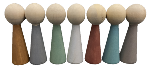 Aardetinten Mensen / 7 stuks
