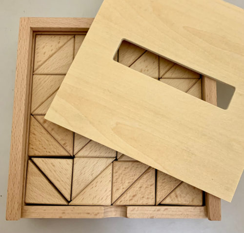 Groot Houten driehoeken / 24 stuks