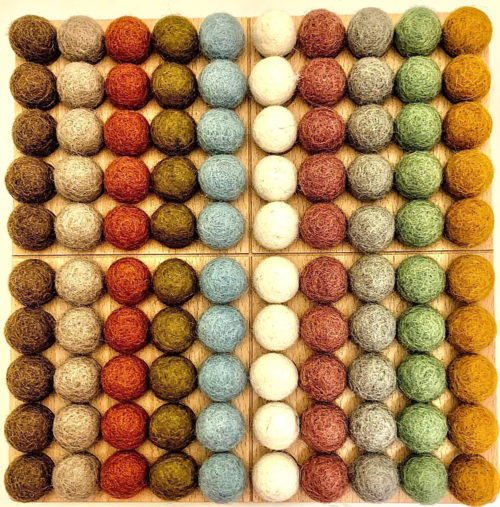 2cm vilten ballen Aarde/100st