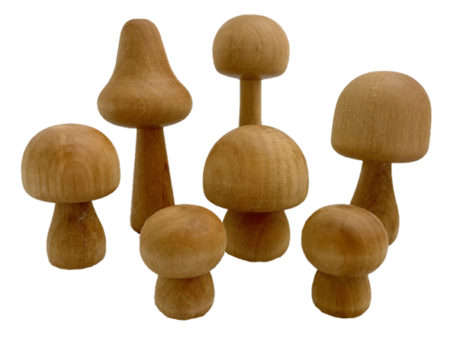 Paddenstoel Naturel / 7 stuks