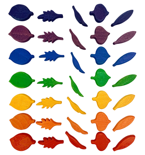 Mini Regenboog Blad Shape / 35 stuks