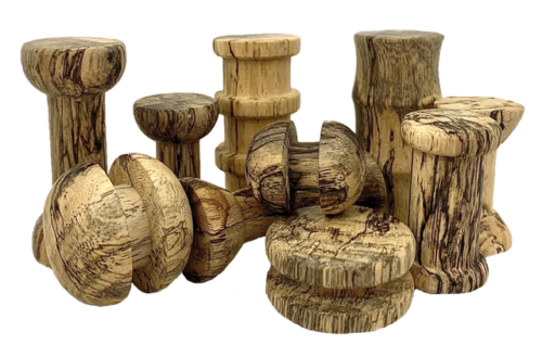 Mini houten Spoel Set Tamarinde/10