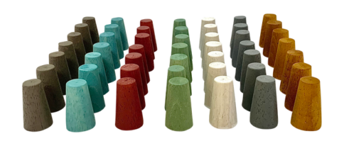 Mini Aardetinten Kegels / 49 stuks