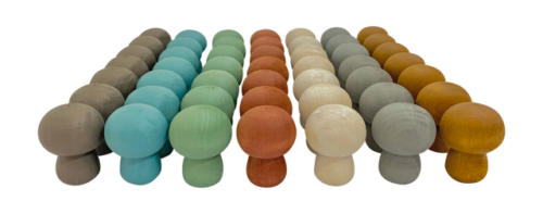 Mini Aardetinten Paddenstoel / 49 stuks