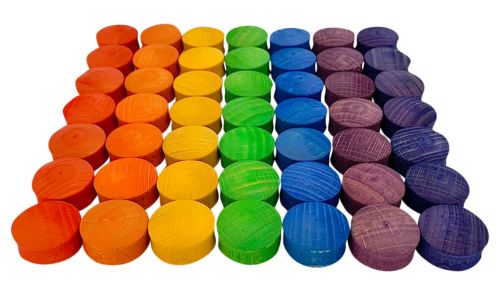 Mini Regenboog Bol / 49 stuks